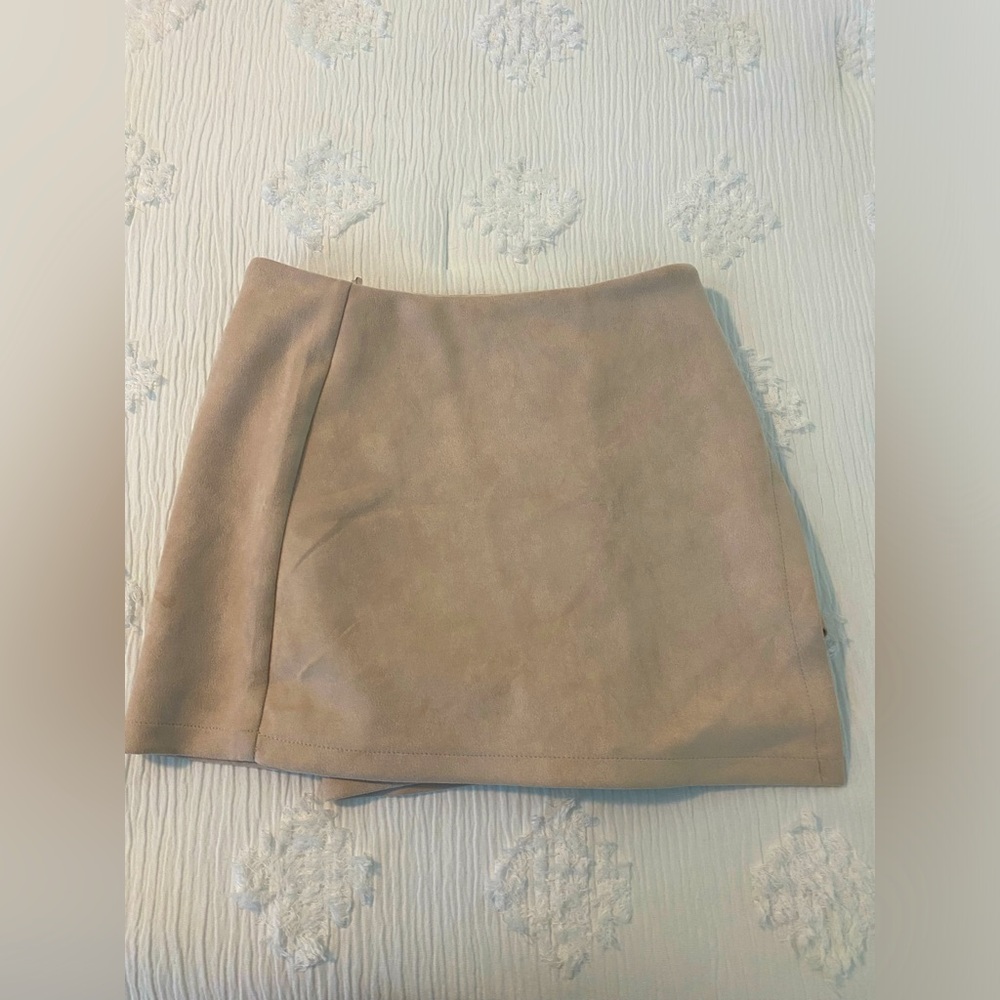 Heartbeeps Skort Tan Polyester Blend